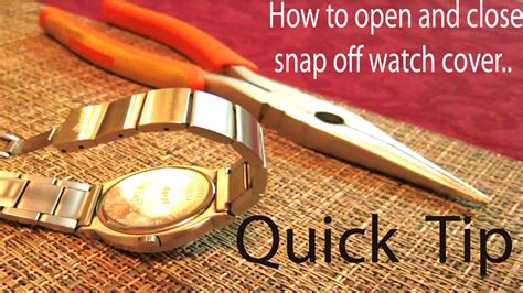 taking the back off a watch|how to remove wristwatch back.